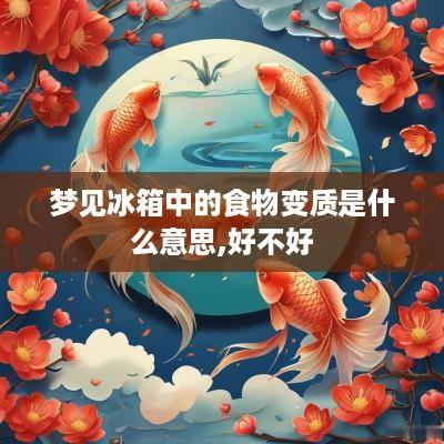 梦见冰箱中的食物变质是什么意思,好不好