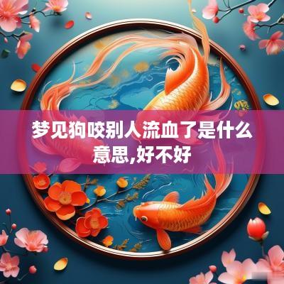 梦见狗咬别人流血了是什么意思,好不好