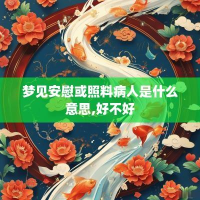 梦见安慰或照料病人是什么意思,好不好