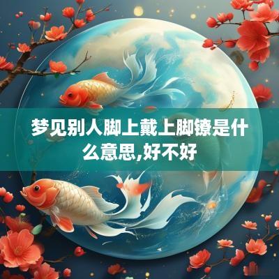 梦见别人脚上戴上脚镣是什么意思,好不好