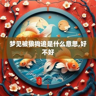 梦见被狼狗追是什么意思,好不好