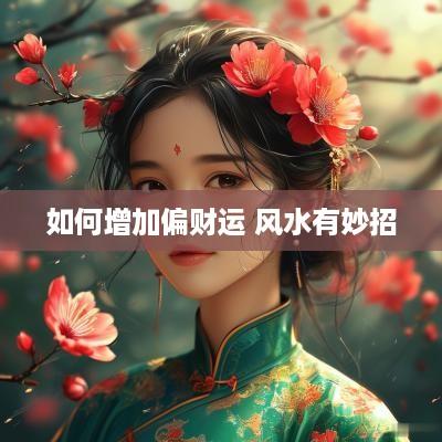 如何增加偏财运 风水有妙招