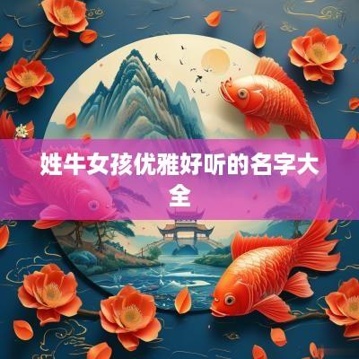 姓牛女孩优雅好听的名字大全