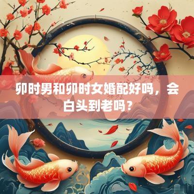 卯时男和卯时女婚配好吗，会白头到老吗？