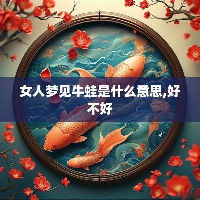 女人梦见牛蛙是什么意思,好不好