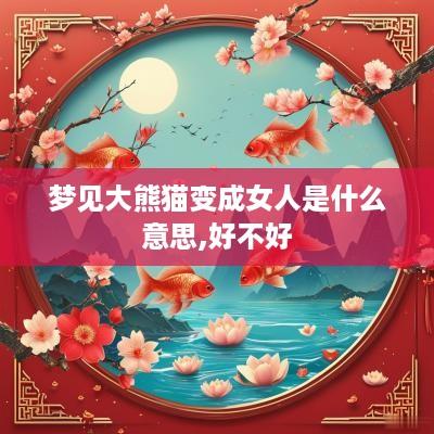 梦见大熊猫变成女人是什么意思,好不好