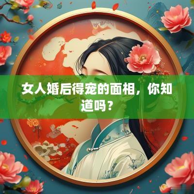 女人婚后得宠的面相，你知道吗？