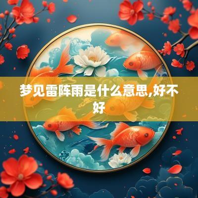 梦见雷阵雨是什么意思,好不好
