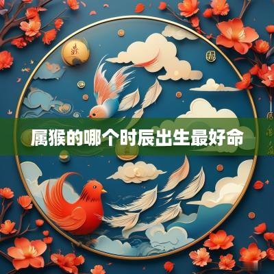 属猴的哪个时辰出生最好命
