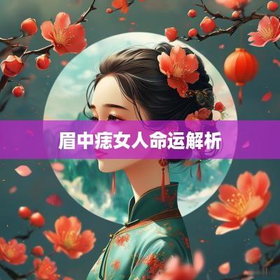 眉中痣女人命运解析