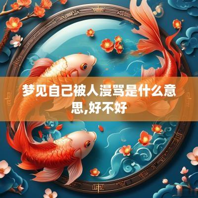 梦见自己被人漫骂是什么意思,好不好
