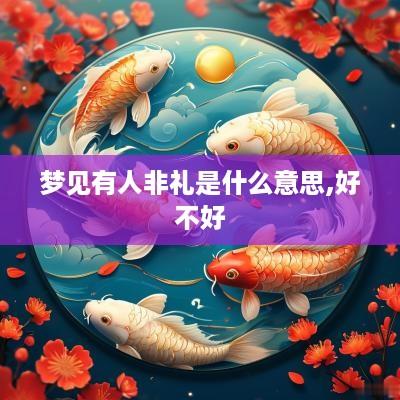梦见有人非礼是什么意思,好不好