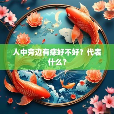 人中旁边有痣好不好？代表什么？