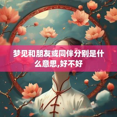 梦见和朋友或同伴分别是什么意思,好不好