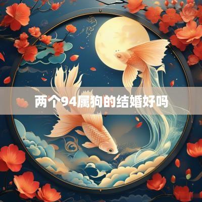 两个94属狗的结婚好吗
