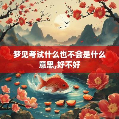 梦见考试什么也不会是什么意思,好不好