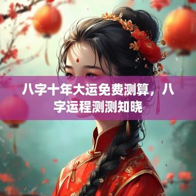 八字十年大运免费测算，八字运程测测知晓