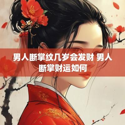 男人断掌纹几岁会发财 男人断掌财运如何