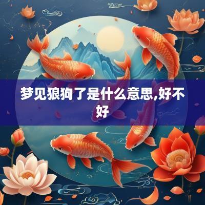 梦见狼狗了是什么意思,好不好