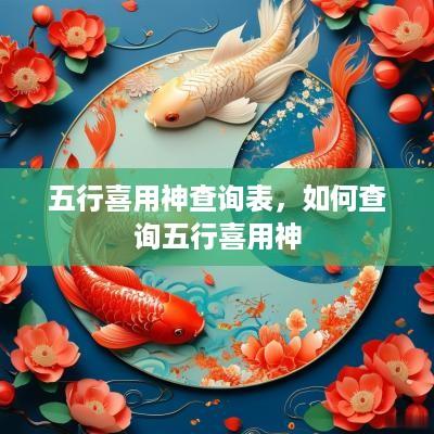 五行喜用神查询表，如何查询五行喜用神
