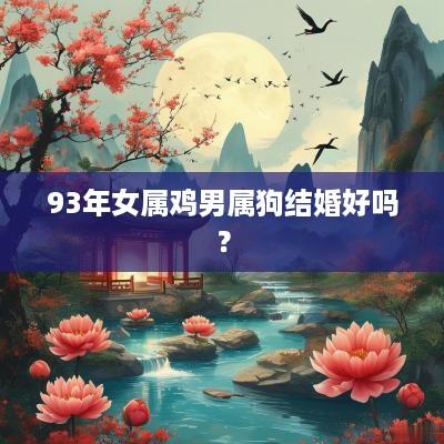 93年女属鸡男属狗结婚好吗？