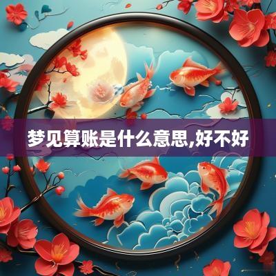 梦见算账是什么意思,好不好