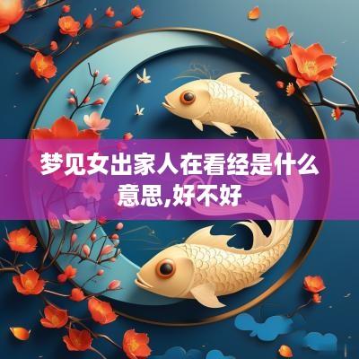 梦见女出家人在看经是什么意思,好不好