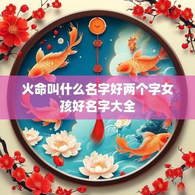 火命叫什么名字好两个字女孩好名字大全