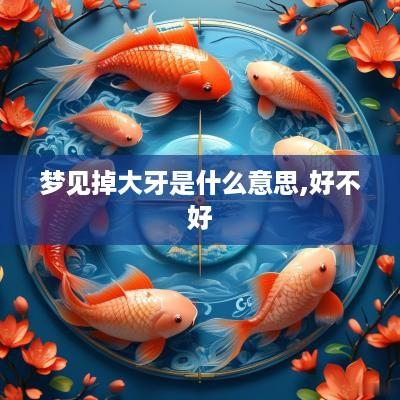 梦见掉大牙是什么意思,好不好