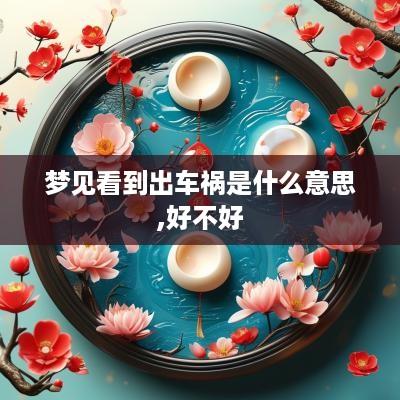 梦见看到出车祸是什么意思,好不好