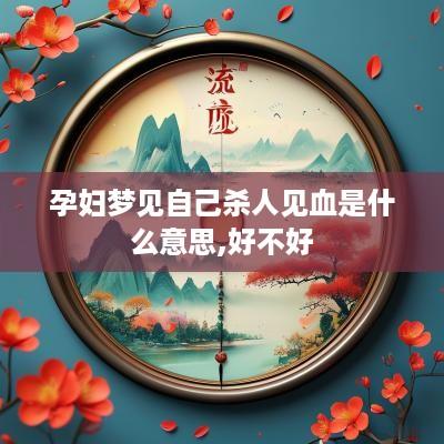孕妇梦见自己杀人见血是什么意思,好不好
