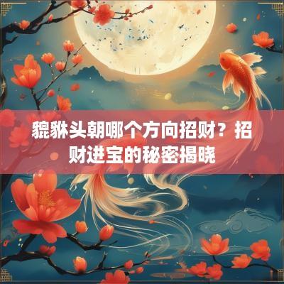 貔貅头朝哪个方向招财？招财进宝的秘密揭晓
