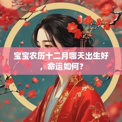 宝宝农历十二月哪天出生好，命运如何？