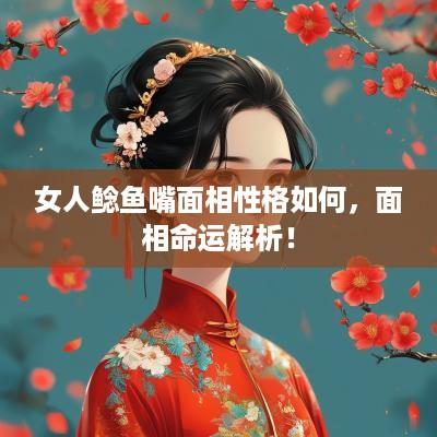 女人鲶鱼嘴面相性格如何，面相命运解析！