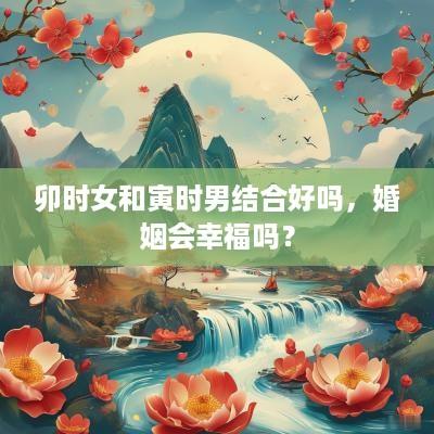 卯时女和寅时男结合好吗，婚姻会幸福吗？