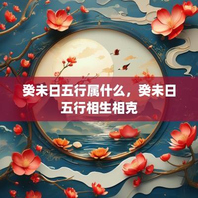 癸未日五行属什么，癸未日五行相生相克