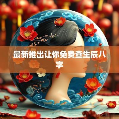 最新推出让你免费查生辰八字