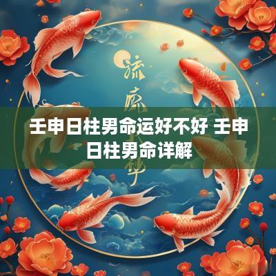 壬申日柱男命运好不好 壬申日柱男命详解