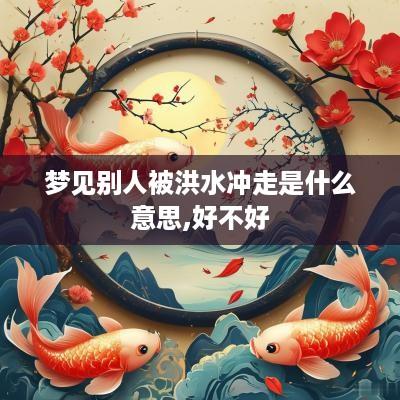 梦见别人被洪水冲走是什么意思,好不好