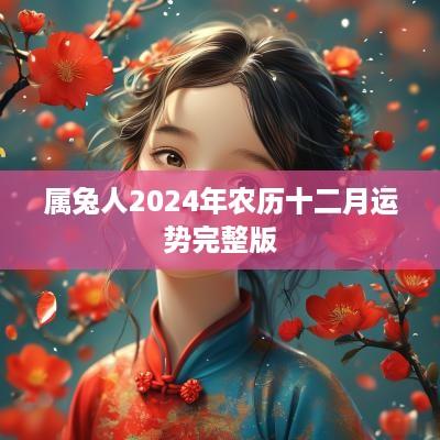 属兔人2025年农历十二月运势完整版