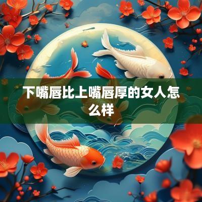 下嘴唇比上嘴唇厚的女人怎么样