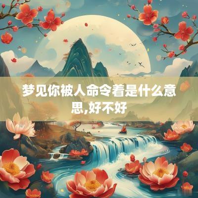 梦见你被人命令着是什么意思,好不好