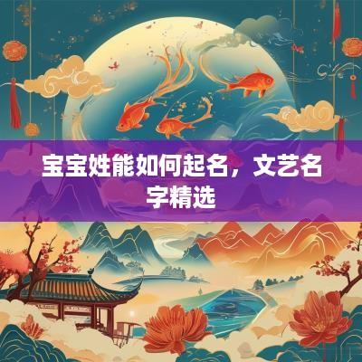 宝宝姓能如何起名，文艺名字精选