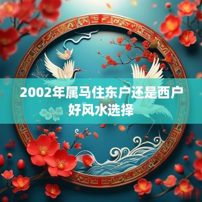 2002年属马住东户还是西户好风水选择
