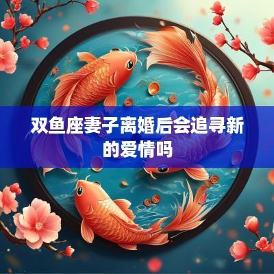 双鱼座妻子离婚后会追寻新的爱情吗