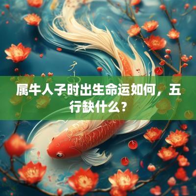 属牛人子时出生命运如何，五行缺什么？