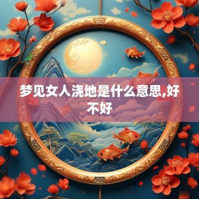 梦见女人浇地是什么意思,好不好
