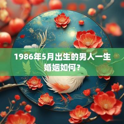 1986年5月出生的男人一生婚姻如何？