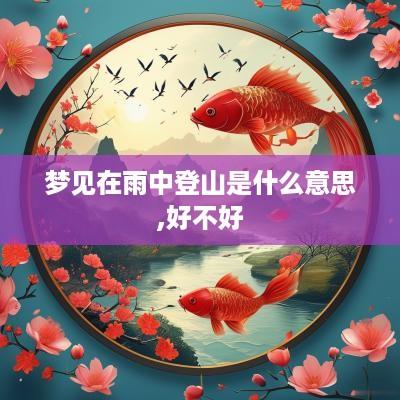 梦见在雨中登山是什么意思,好不好