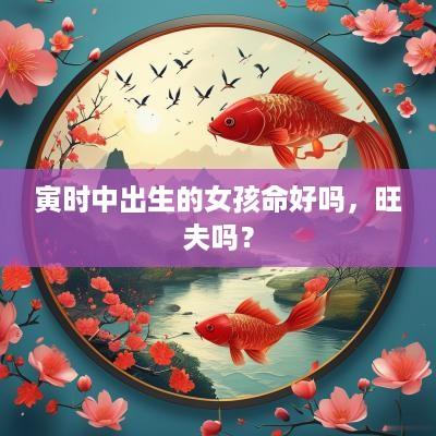 寅时中出生的女孩命好吗，旺夫吗？